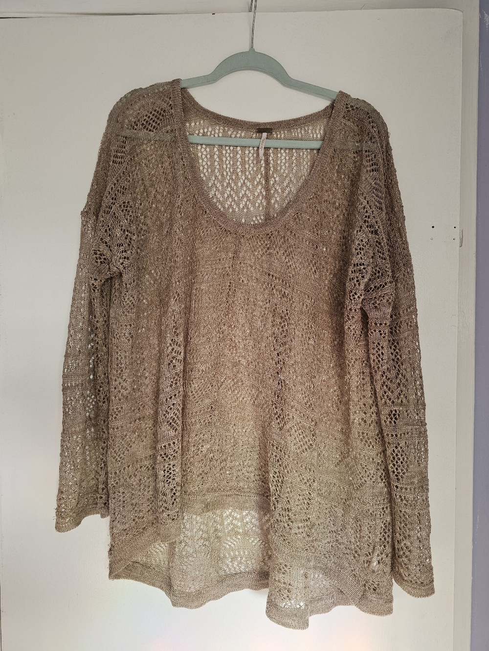 Free People Flowy Knit Long Sleeve Top